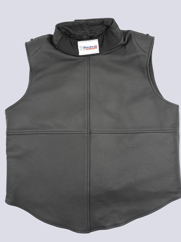 Sleeveless Leather Coaching Jacket - Prieur USA