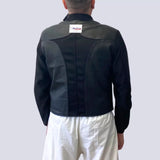 Leather Coaching Jacket with Long Sleeve - Prieur USA