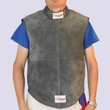 Sleeveless Leather Coaching Jacket - Prieur USA