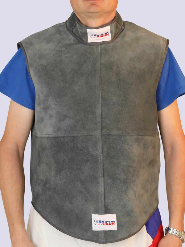Sleeveless Leather Coaching Jacket - Prieur USA