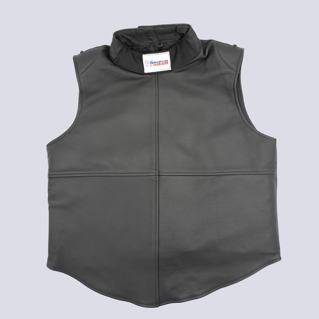 Sleeveless Leather Coaching Jacket - Prieur USA